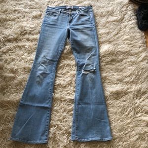 Frame Le High Flare bellbottom stretchy denim jean